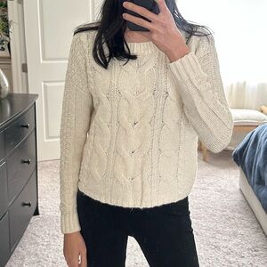 Hollister White Basic Sweater Size S